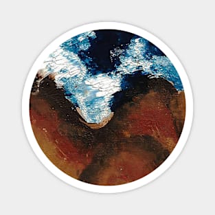 Abstract texture oil paint design Magnet